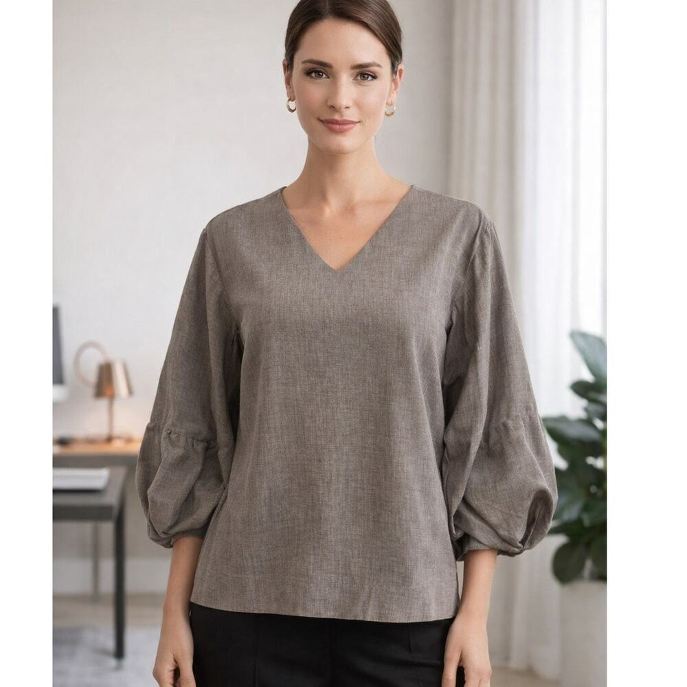 Life Grey Top Balloon Sleeve S